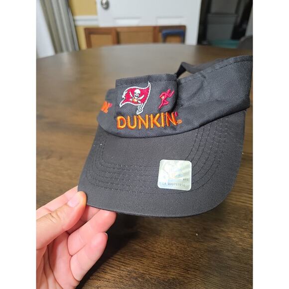 Dunkin Donuts Tampa Bay Buccaneers Black Visor Hat Adjustable - Picture 15 of 16